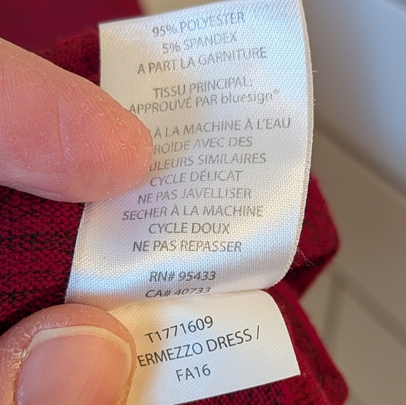 Toad&Co Women's Red Intermezzo Mock Neck Knit Dress Large - Picture 8 of 8